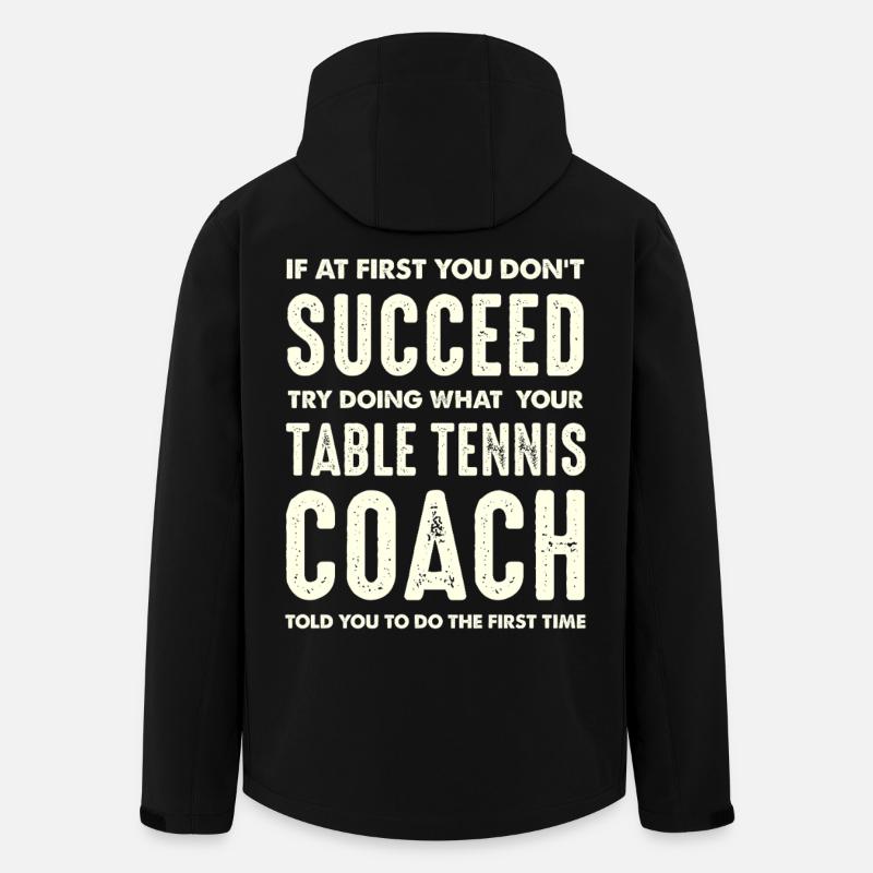 Table Tennis Coach Saying - Men’s Recycled Softshell Jacket by Stanley/Stella - black