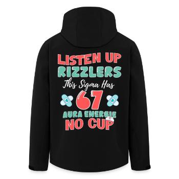 Aura67 Rizzlers Sans Cup - Veste softshell homme en polyester recyclé Stanley/Stella - noir - Dos - AI Model Male 185 light (185cm)
