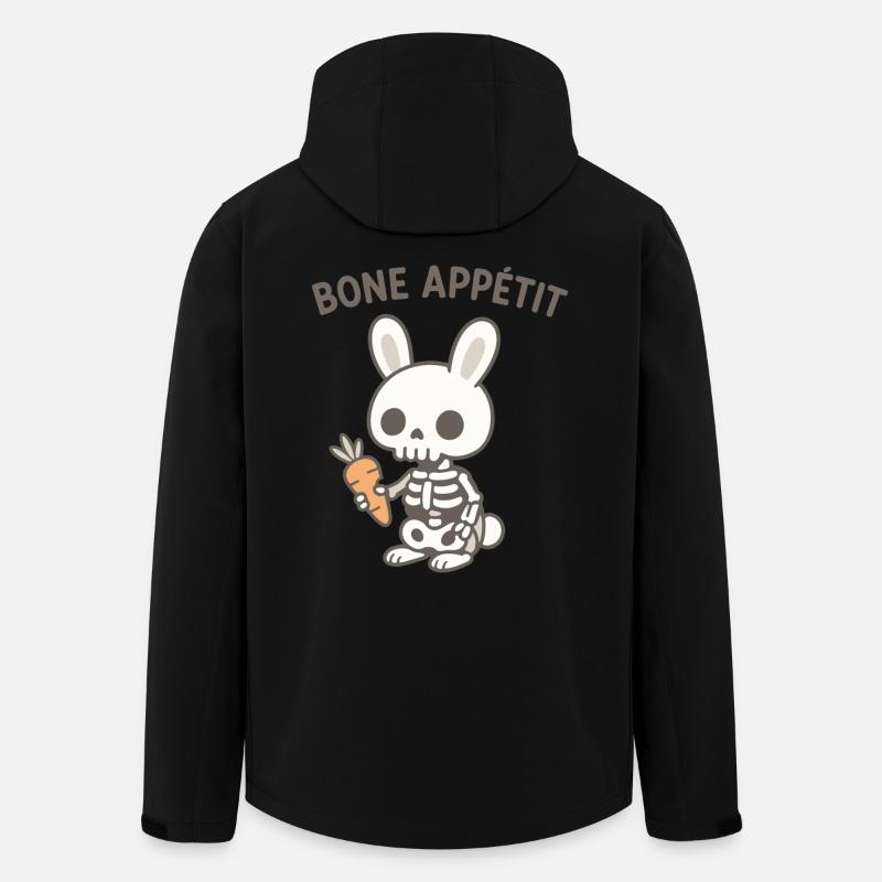 Bone Appetit Skeleton Bunny - Men’s Recycled Softshell Jacket by Stanley/Stella - black