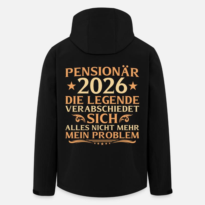 Pensioner 2026: Legend says goodbye - Men’s Recycled Softshell Jacket by Stanley/Stella - black
