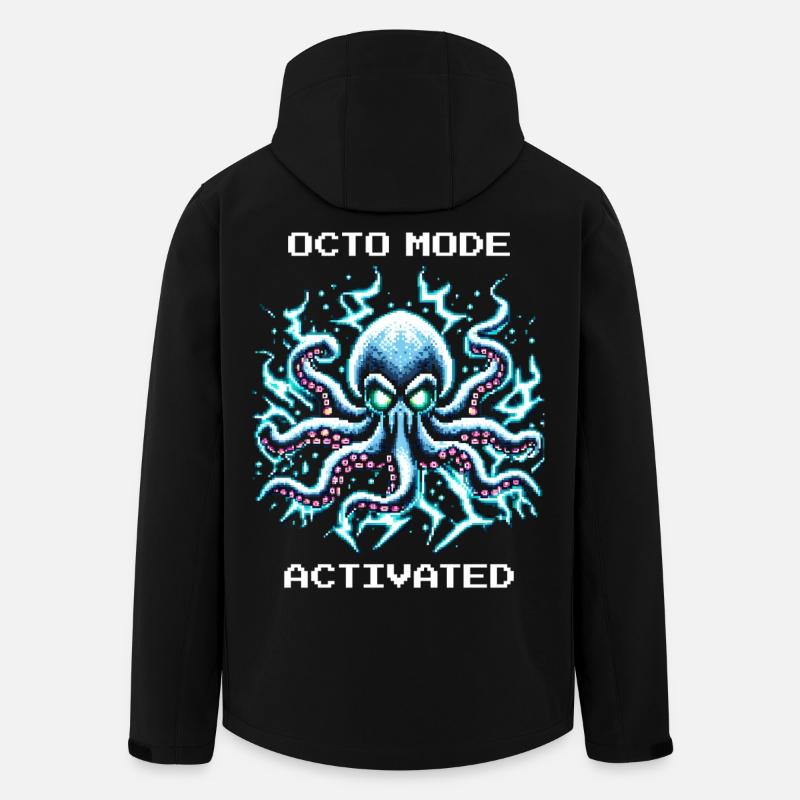 Mode pieuvre activé | Kraken Gaming Humour - Veste softshell homme en polyester recyclé Stanley/Stella - noir