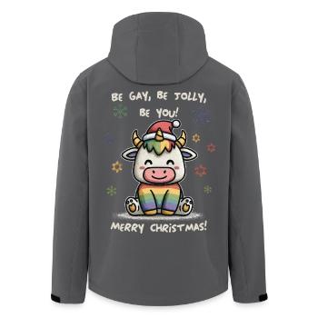 Be Gay, Be Jolly, Be You – Merry Christmas - Recycelte Männer Softshell-Jacke von Stanley/Stella - Schwarz - Hinten - AI Model Male 185 light (185cm)