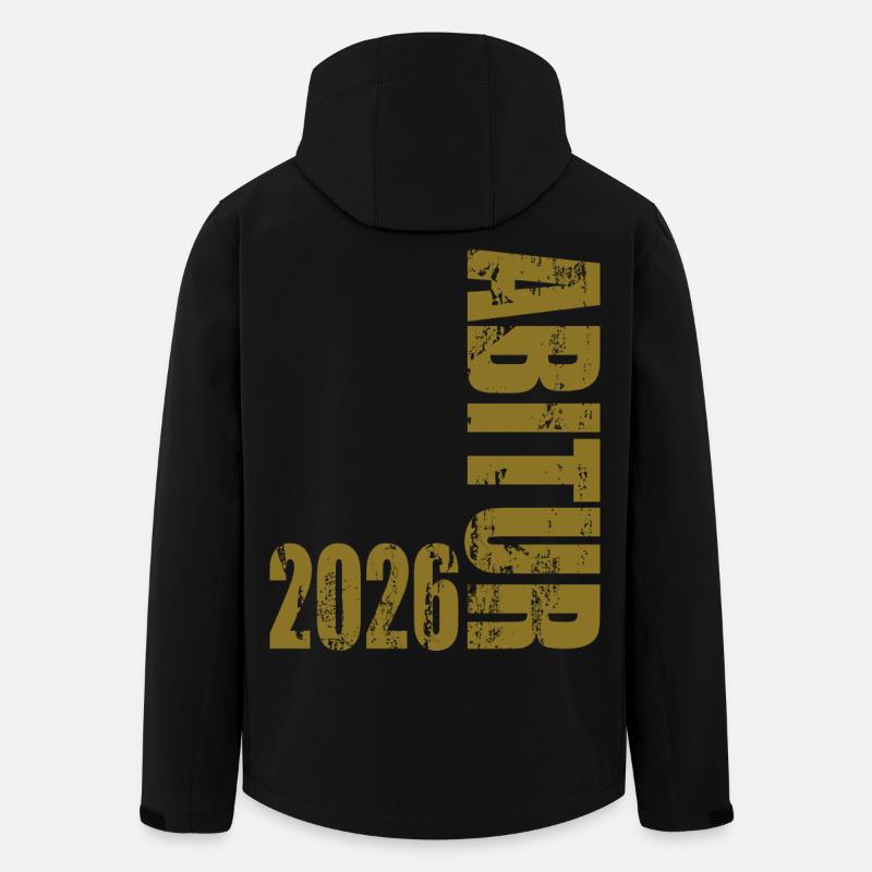 Abitur 2026 - Recycelte Männer Softshell-Jacke von Stanley/Stella - Schwarz