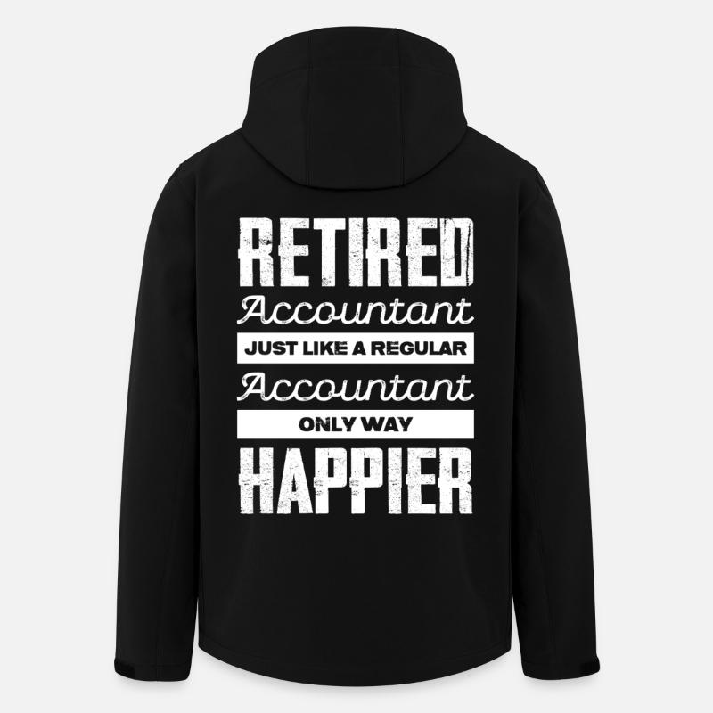 Comptable de retraite heureux - Veste softshell homme en polyester recyclé Stanley/Stella - noir