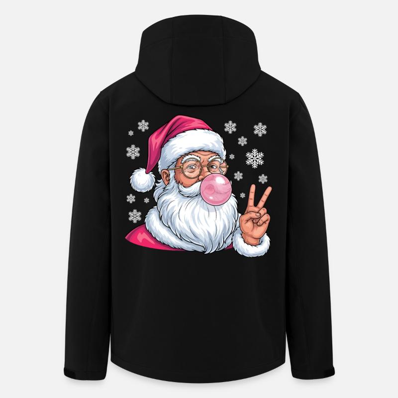Santa Claus Bubble Gum - Men’s Recycled Softshell Jacket by Stanley/Stella - black