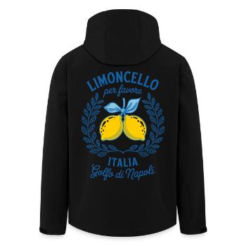 Limoncello Per Favore Italy Golfo di Napoli - Men’s Recycled Softshell Jacket by Stanley/Stella - black - Back - AI Model Male 185 light (185cm)