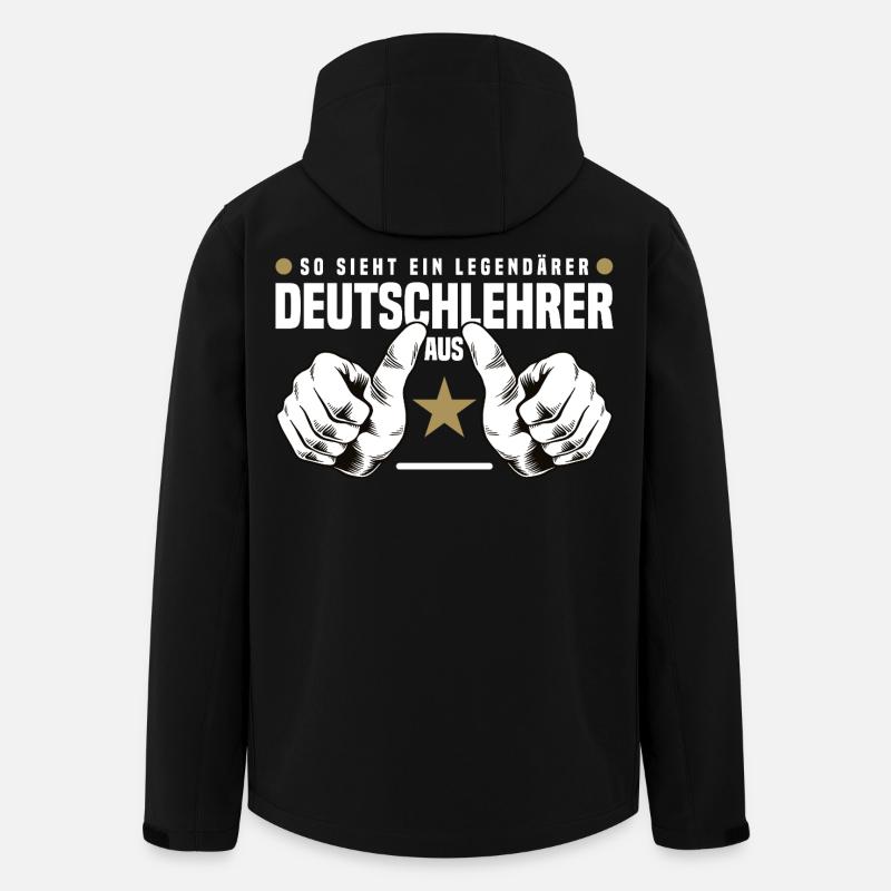 Deutschlehrer - Recycelte Männer Softshell-Jacke von Stanley/Stella - Schwarz