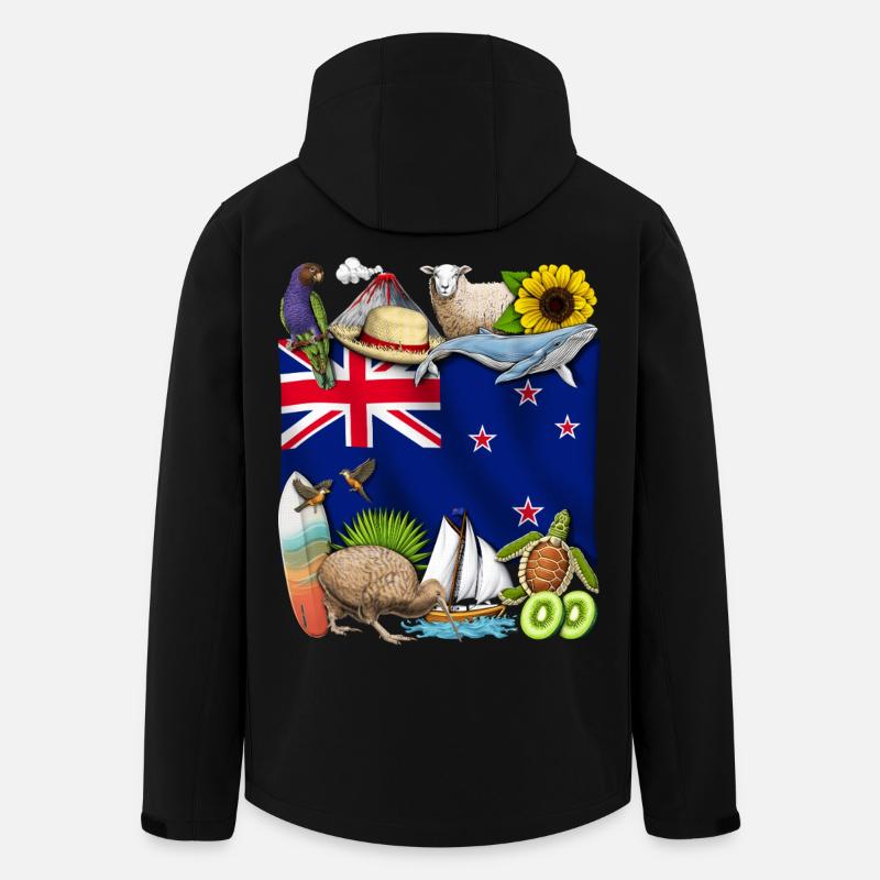 Neuseeländischer Stolz - Recycelte Männer Softshell-Jacke von Stanley/Stella - Schwarz