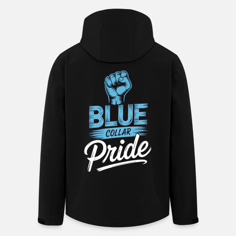 Col bleu Ouvrier Ouvrier du bâtiment - Veste softshell homme en polyester recyclé Stanley/Stella - noir