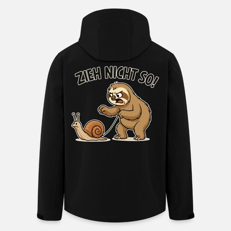Zieh Nicht So faultier - Recycelte Männer Softshell-Jacke von Stanley/Stella - Schwarz