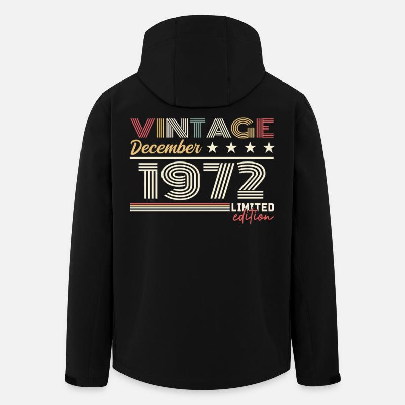 Cadeau Décembre 1972 - Veste softshell homme en polyester recyclé Stanley/Stella - noir
