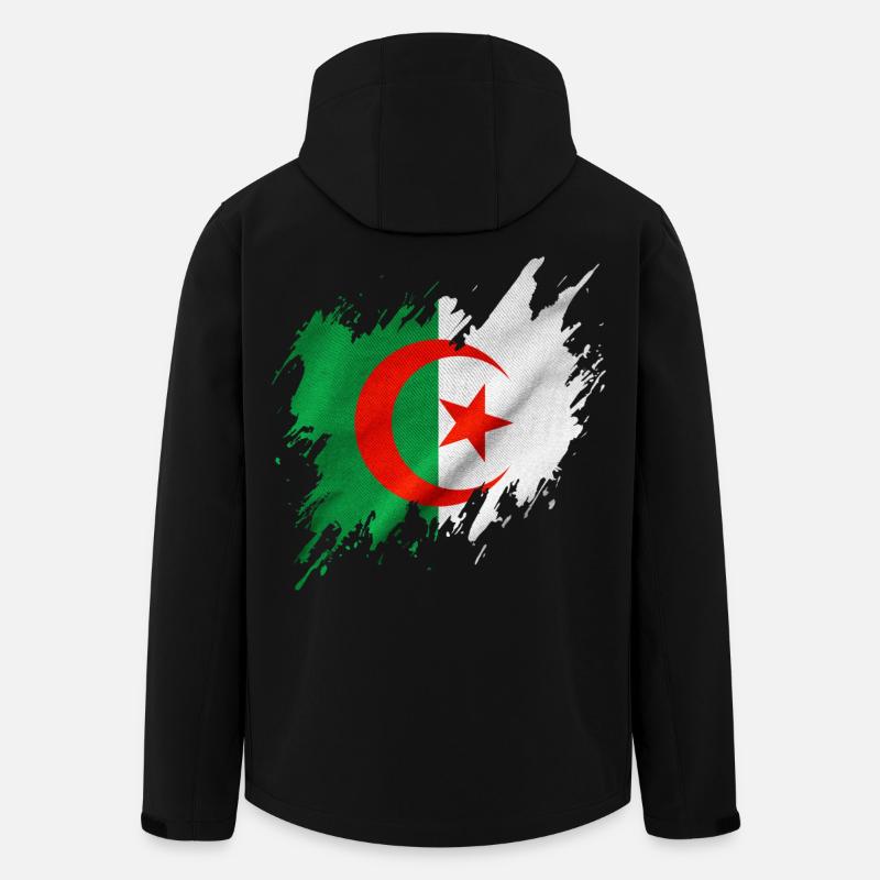 Algeria flag, torn style - Men’s Recycled Softshell Jacket by Stanley/Stella - black