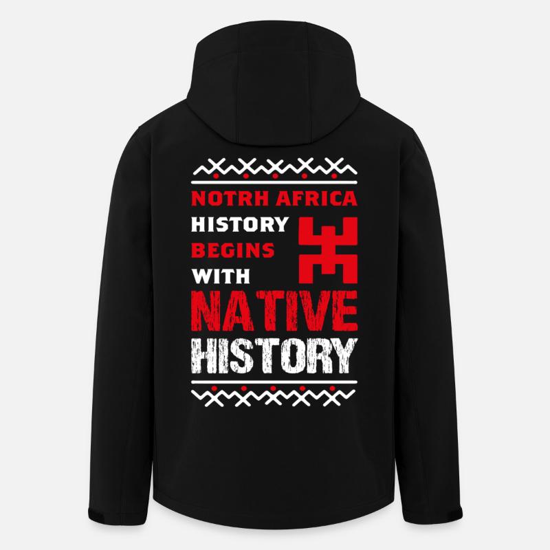 Histoire Autochtone d'Afrique du Nord - Veste softshell homme en polyester recyclé Stanley/Stella - noir