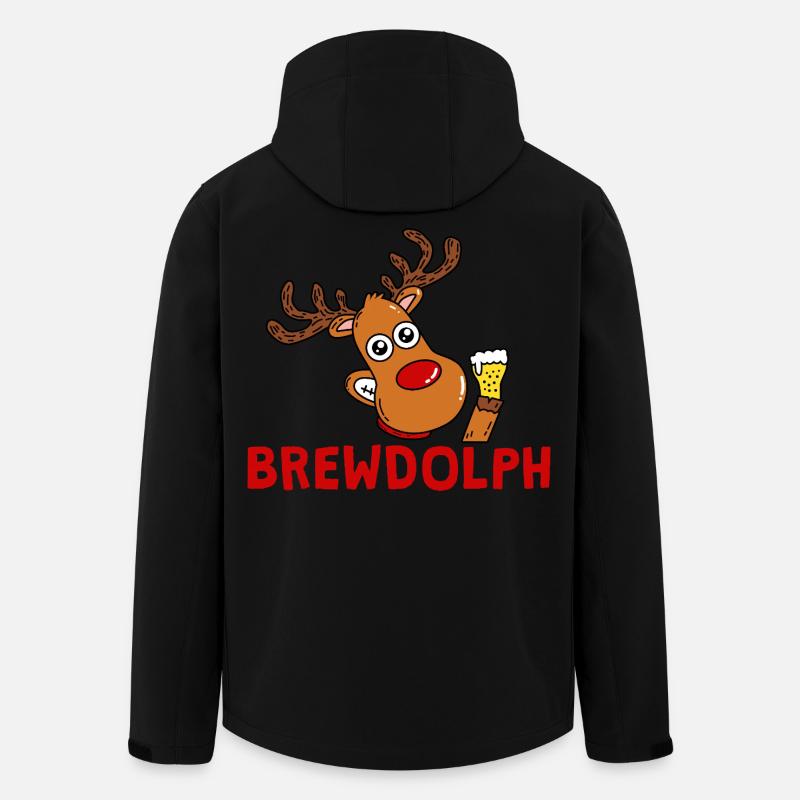 BrewDolph Reindeer Bierheld - Recycelte Männer Softshell-Jacke von Stanley/Stella - Schwarz