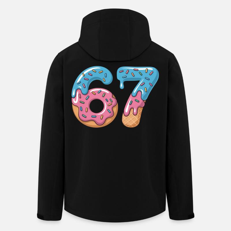 Donutzahlen 6 und 7 - Recycelte Männer Softshell-Jacke von Stanley/Stella - Schwarz