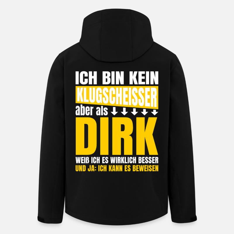 Ich bin Kein Klugscheisser Dirk - Recycelte Männer Softshell-Jacke von Stanley/Stella - Schwarz