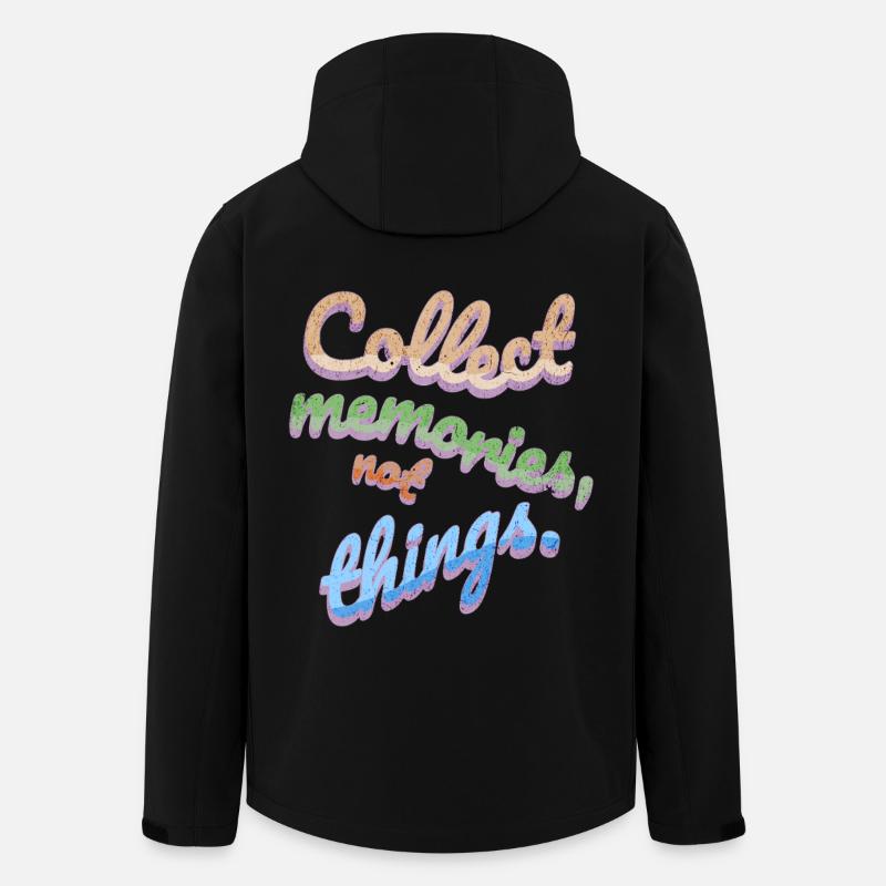 Collect Memories Not Things - Recycelte Männer Softshell-Jacke von Stanley/Stella - Schwarz