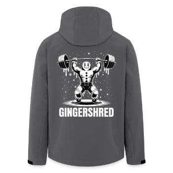 Christmas Gingerbread Pumper Gym Bodybuilding - Recycelte Männer Softshell-Jacke von Stanley/Stella - Schwarz - Hinten - AI Model Male 185 light (185cm)