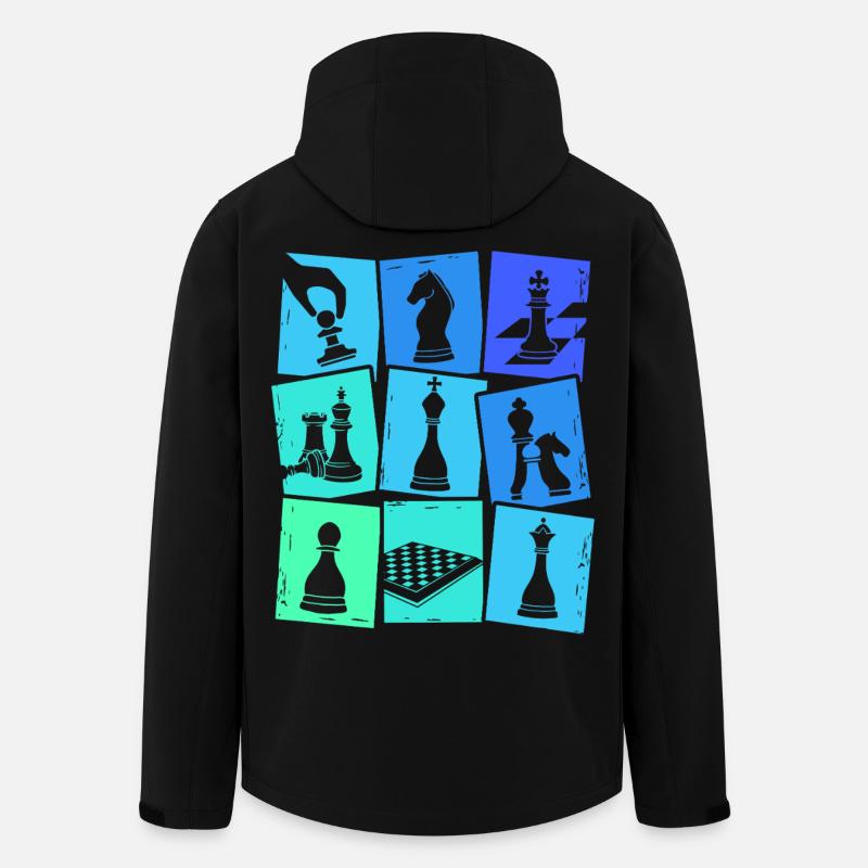 Schach Schachspieler Kinder Jungen Herren - Recycelte Männer Softshell-Jacke von Stanley/Stella - Schwarz
