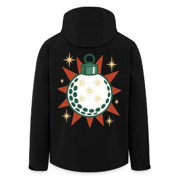 Drôle de balle de golf Joyeux Noël - Veste softshell homme en polyester recyclé Stanley/Stella - noir - Dos - AI Model Male 185 light (185cm)