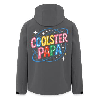 Coolster Papa Kosmischer Retro-Style - Recycelte Männer Softshell-Jacke von Stanley/Stella - Schwarz - Hinten - AI Model Male 185 light (185cm)