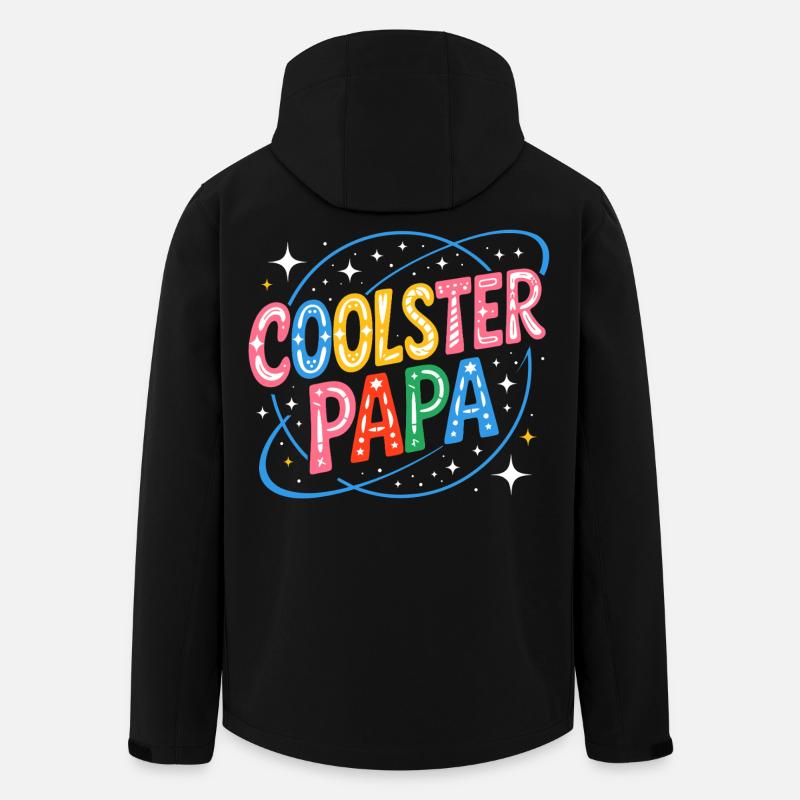 Coolest Dad Cosmic Retro Style - Men’s Recycled Softshell Jacket by Stanley/Stella - black