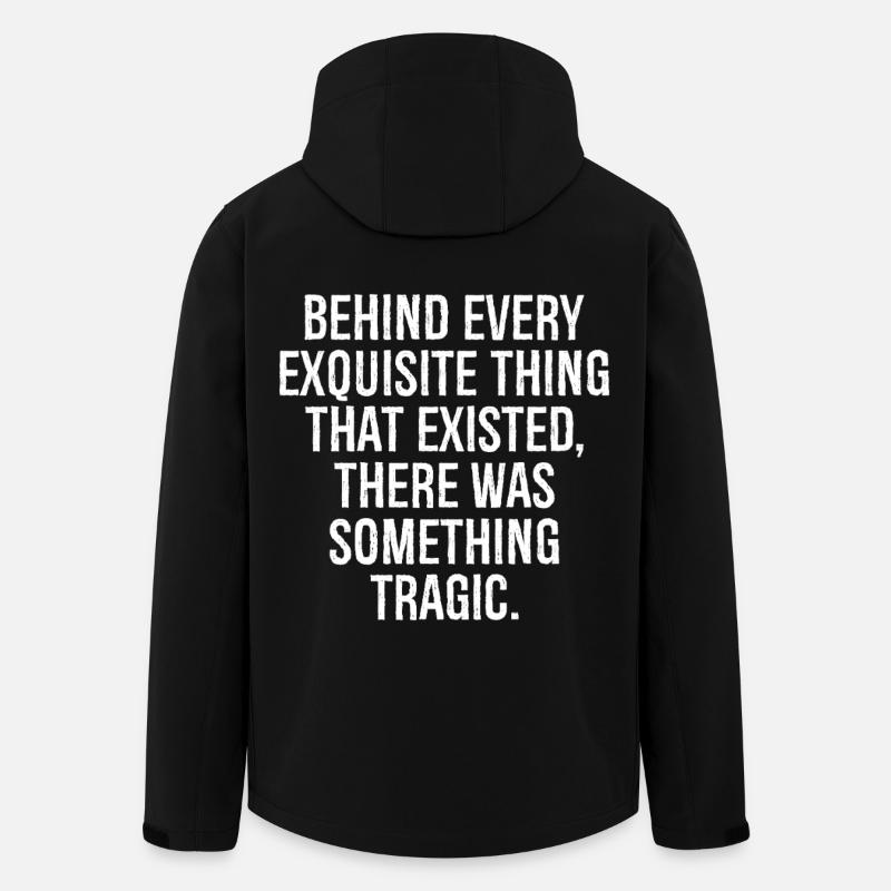 behind every exquisite thing that existed there - Recycelte Männer Softshell-Jacke von Stanley/Stella - Schwarz