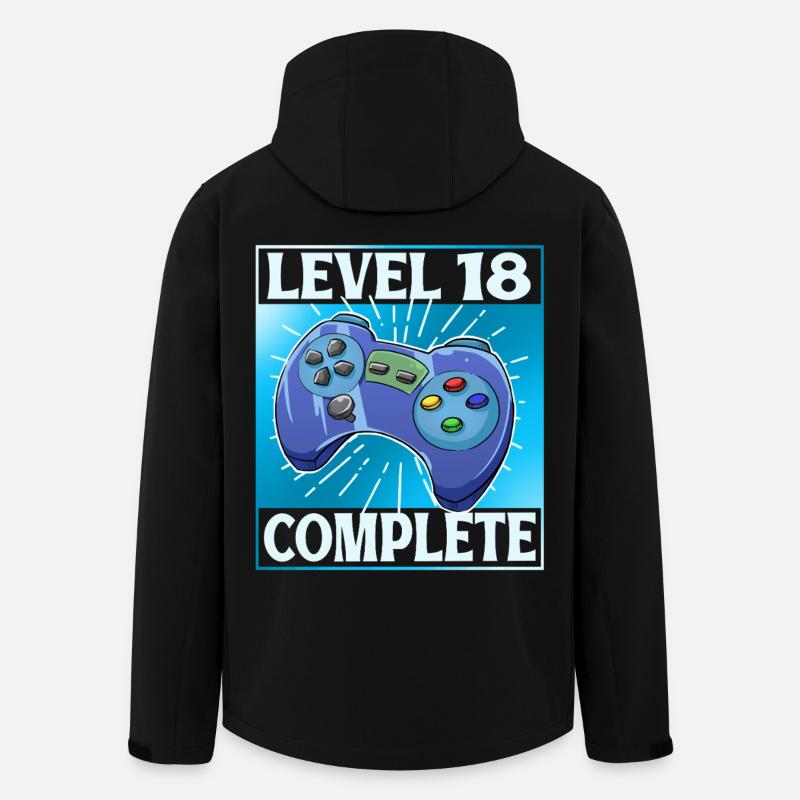 Level 18 complete - Men’s Recycled Softshell Jacket by Stanley/Stella - black