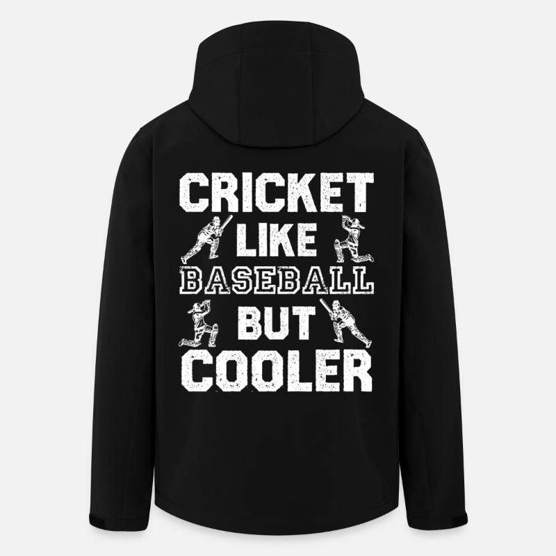 Cricket wie Baseball – Cooler Spruch - Recycelte Männer Softshell-Jacke von Stanley/Stella - Schwarz