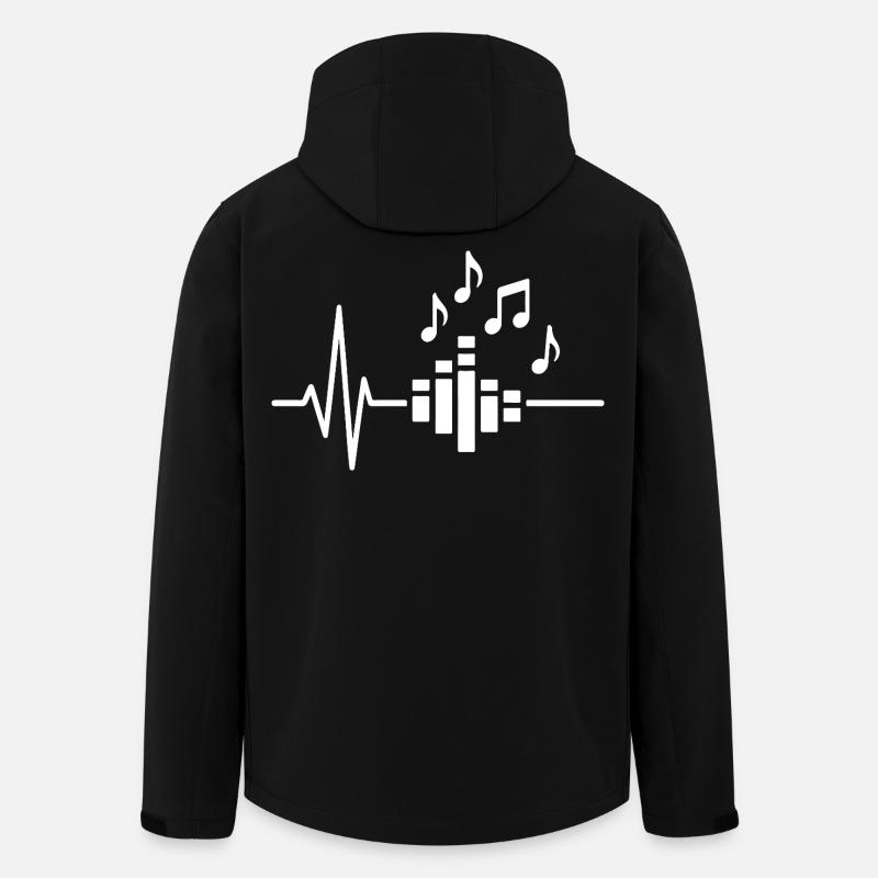 Puls of Music Heartbeat-Equalizer - Recycelte Männer Softshell-Jacke von Stanley/Stella - Schwarz