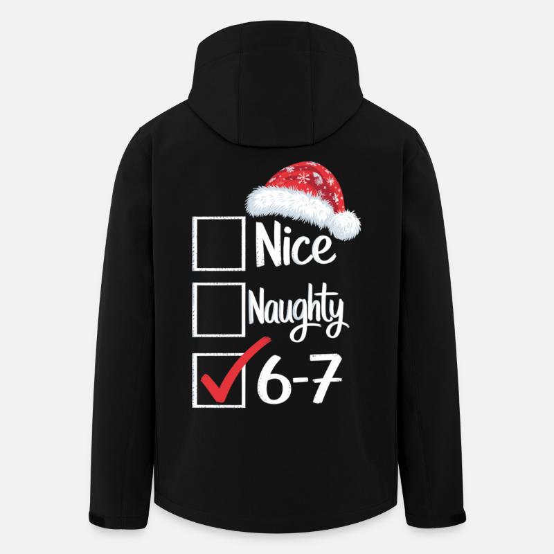 Nice Naughty 6-7 Weihnachtsshirt - Recycelte Männer Softshell-Jacke von Stanley/Stella - Schwarz
