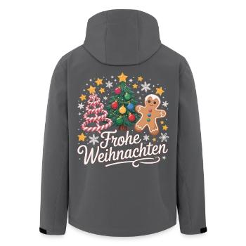 Joyeux Noël avec des étoiles et une canne à sucre - Veste softshell homme en polyester recyclé Stanley/Stella - noir - Dos - AI Model Male 185 light (185cm)