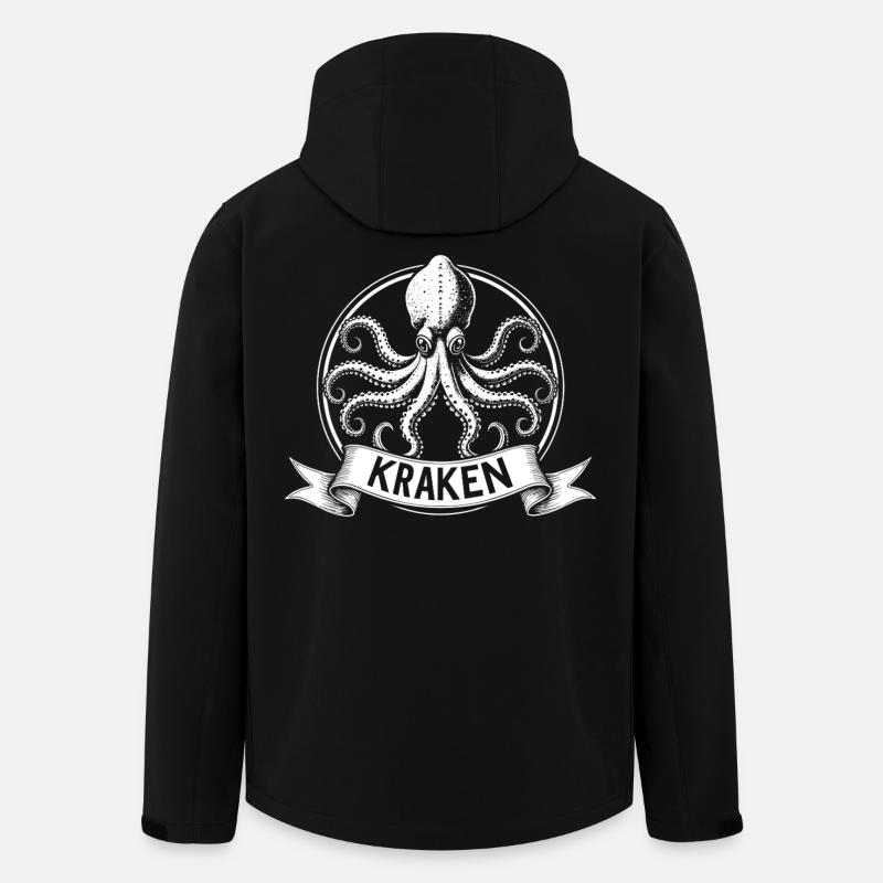 Kraken Emblem Kreis - Recycelte Männer Softshell-Jacke von Stanley/Stella - Schwarz