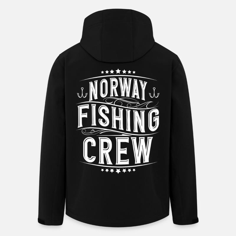 Norwegen Angeln - Recycelte Männer Softshell-Jacke von Stanley/Stella - Schwarz