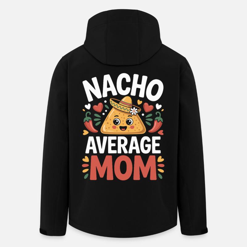 Nacho Average Mom Funny - Men’s Recycled Softshell Jacket by Stanley/Stella - black