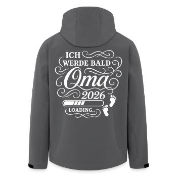 Ich werde bald Oma 2026 - Recycelte Männer Softshell-Jacke von Stanley/Stella - Schwarz - Hinten - AI Model Male 185 light (185cm)