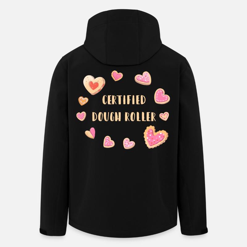 Rouleau de pâte certifié - Cookies - Veste softshell homme en polyester recyclé Stanley/Stella - noir