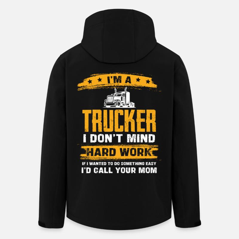Trucker Humor Harte Arbeit - Recycelte Männer Softshell-Jacke von Stanley/Stella - Schwarz