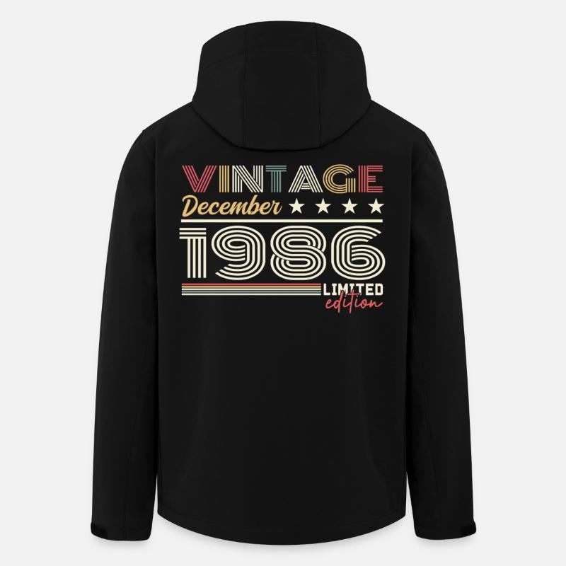 Cadeau Décembre 1986 - Veste softshell homme en polyester recyclé Stanley/Stella - noir