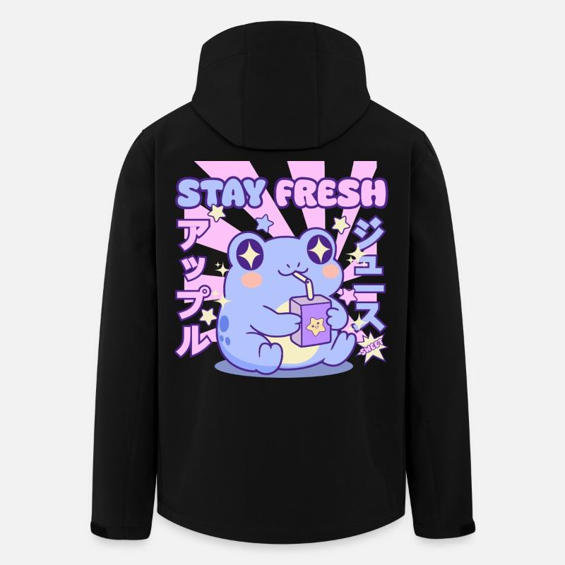 Kleiner Kawaii Frosch - Stay Fresh  - Recycelte Männer Softshell-Jacke von Stanley/Stella - Schwarz
