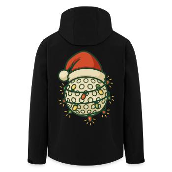 Lustige Golfball Santa Weihnachtsbeleuchtung - Recycelte Männer Softshell-Jacke von Stanley/Stella - Schwarz - Hinten - AI Model Male 185 light (185cm)