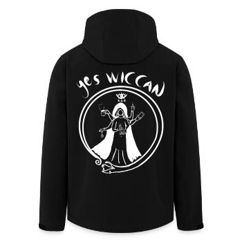 Ja Wicca - Recycelte Männer Softshell-Jacke von Stanley/Stella - Schwarz - Hinten - AI Model Male 185 light (185cm)