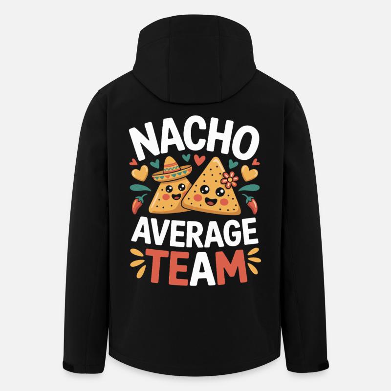 Nacho Average Team Humor - Men’s Recycled Softshell Jacket by Stanley/Stella - black