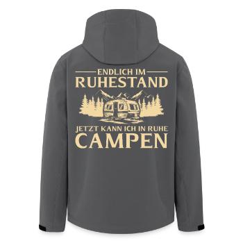 Endlich_im_Ruhestand_ _In_Ruhe_Campen - Veste softshell homme en polyester recyclé Stanley/Stella - charbon - Dos - AI Model Male 185 light (185cm)