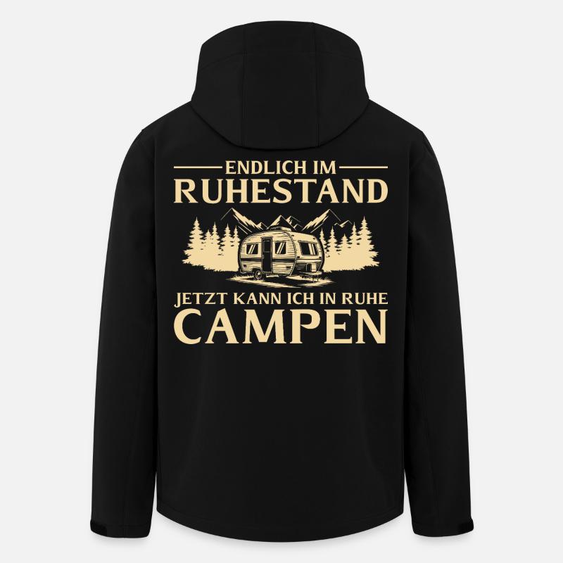 Endlich_im_Ruhestand_ _In_Ruhe_Campen - Veste softshell homme en polyester recyclé Stanley/Stella - noir