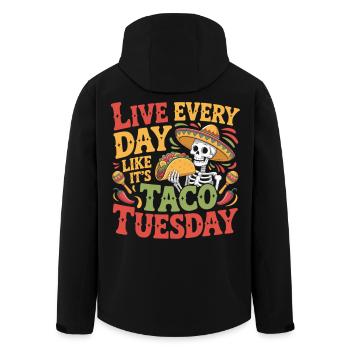 Taco Tuesday – Funny Food Shirt for Parties - Men’s Recycled Softshell Jacket by Stanley/Stella - black - Back - AI Model Male 185 light (185cm)