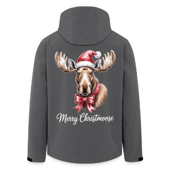 Joyeux Noël – Chemise d’orignal pour Noël - Veste softshell homme en polyester recyclé Stanley/Stella - noir - Dos - AI Model Male 185 light (185cm)