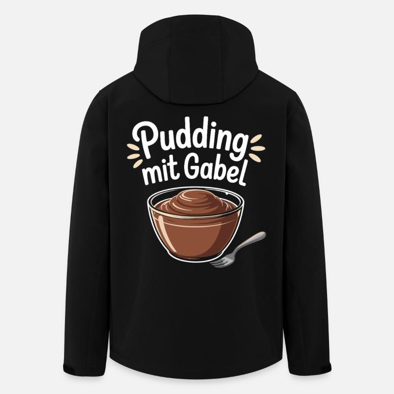 Pudding with fork - Men’s Recycled Softshell Jacket by Stanley/Stella - black