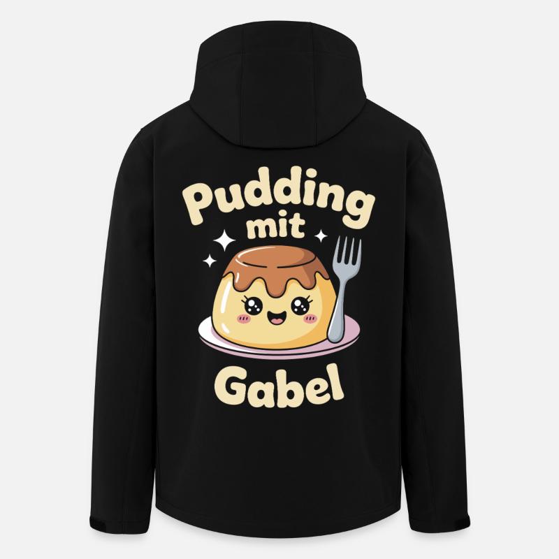 Pudding à la fourchette - Veste softshell homme en polyester recyclé Stanley/Stella - noir