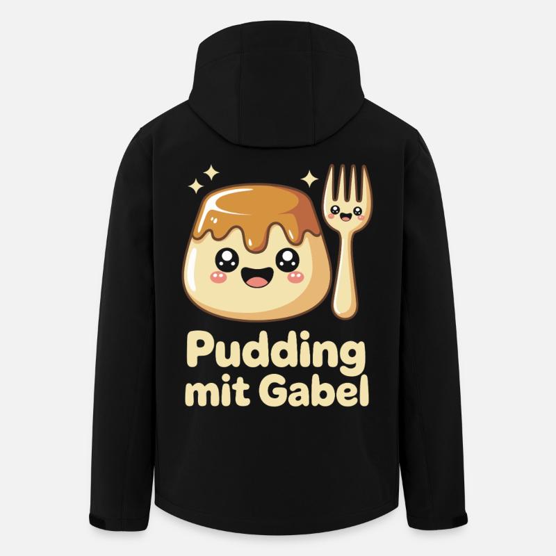 Pudding with fork - Men’s Recycled Softshell Jacket by Stanley/Stella - black